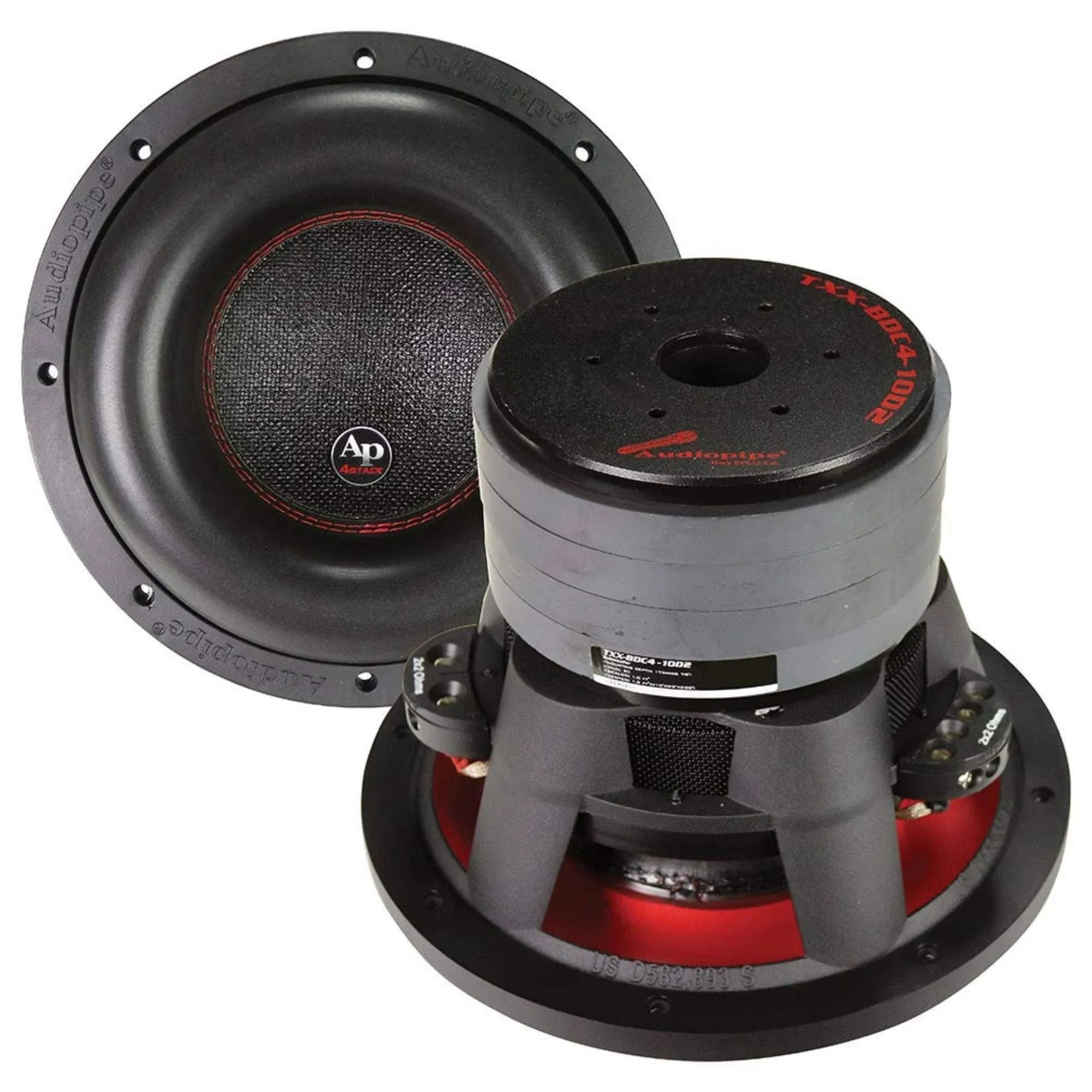 Audiopipe TXXBDC410D2 10″ Woofer 900W Rms / 1800W Max Dual 2 Ohm Voice Coils