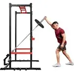 Sunny Health & Fitness Power Rack & Cage Attachment Accessories: Bar Holder, J-Hook, LAT Pull Down, Pull Up Bar, Landmine, U-Ring, Plate Holder, Sleeve, Straight Bar, Rope, LAT Bar