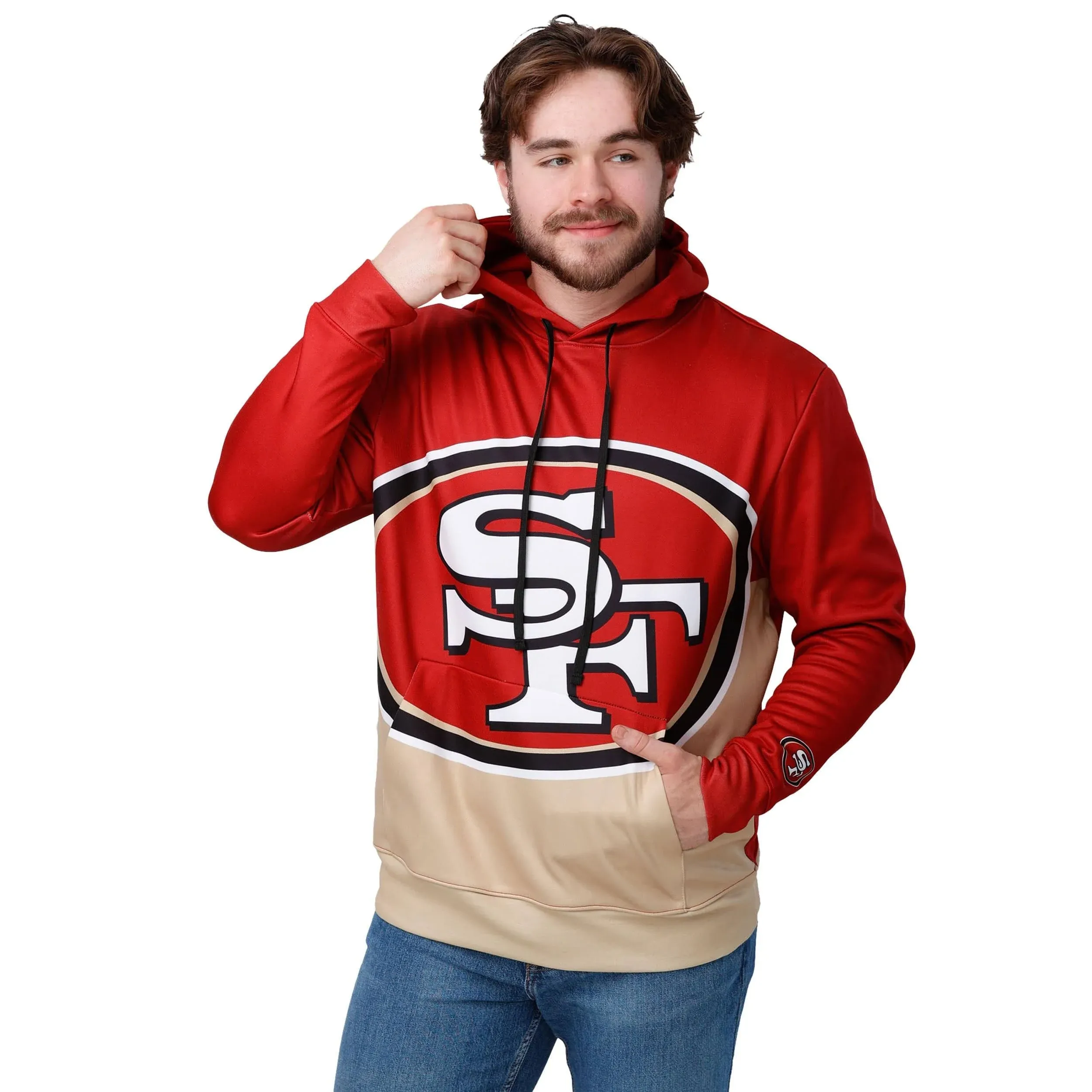 FOCO San Francisco 49ers NFL Mens Bold Logo Hoodie - M