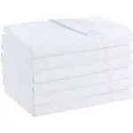 Host & Home Brushed Microfiber Flat Sheets - Bedding Essentials for House & Rentals - Queen - (6 Pack) White