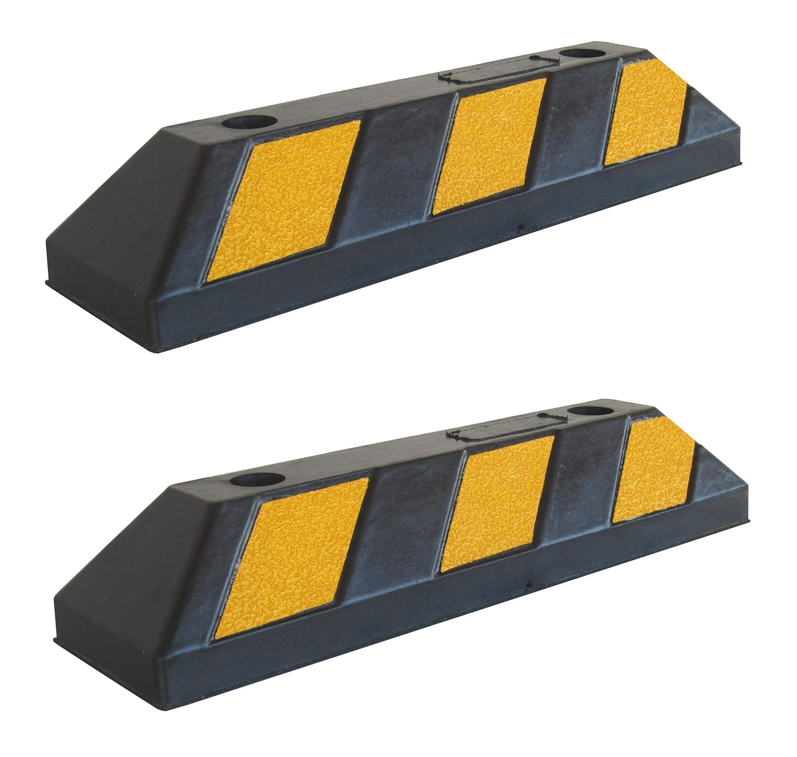 Parking Stopper for Garage Floor, Blocks Car Wheels as Parking Aid and Stops The Tires, Acting as Rubber Parking Curbs That Protect Vehicle Bumpers and Garage Walls, 21.6"x5.9"x3.9" (Pack of 2)