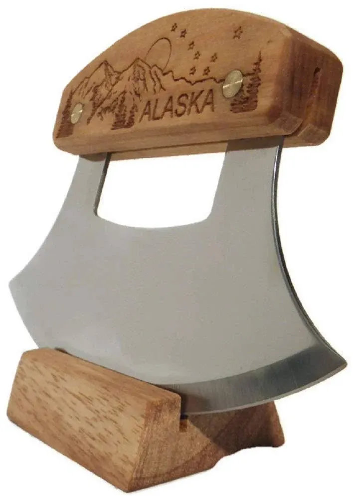 Inupiat Ulu with Big Dipper Etched Birch Handle 6.25" Blade