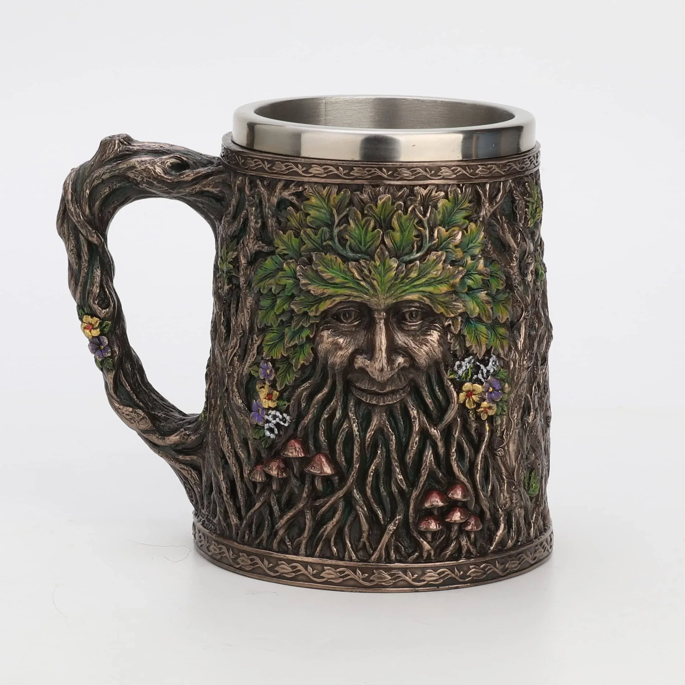 Equinox Greenman Beer Stein | Steel by Medieval Collectibles