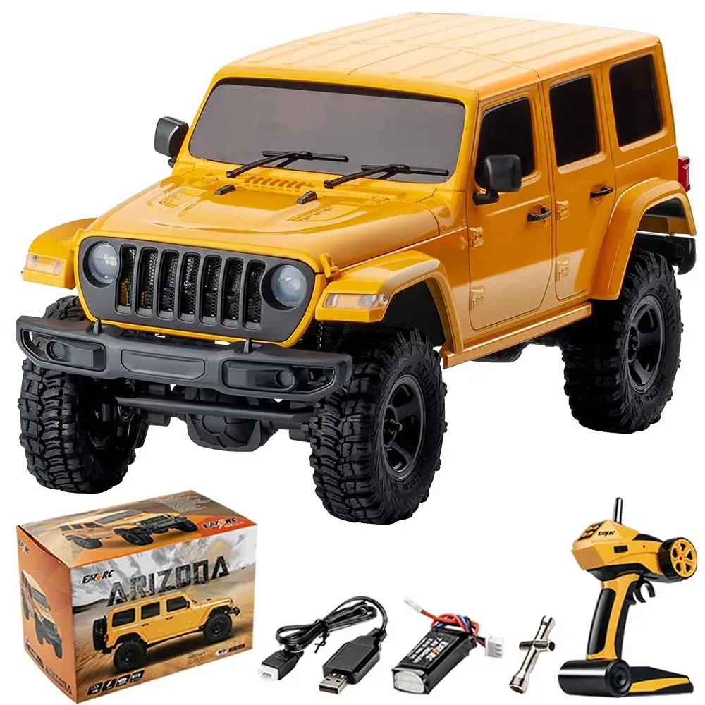 EAZYRC Arizona RC Crawler 1/18 Scale Remote Control Car 4WD Off Road Truck Climbing Car Models RTR with 2.4GHz Transmitter Battery and Charger