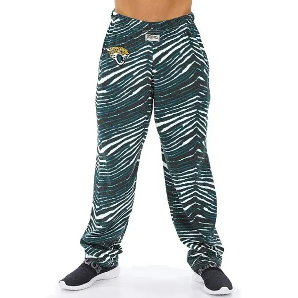 Zubaz NFL Men's Jacksonville Jaguars Classic Zebra Print Team Pants