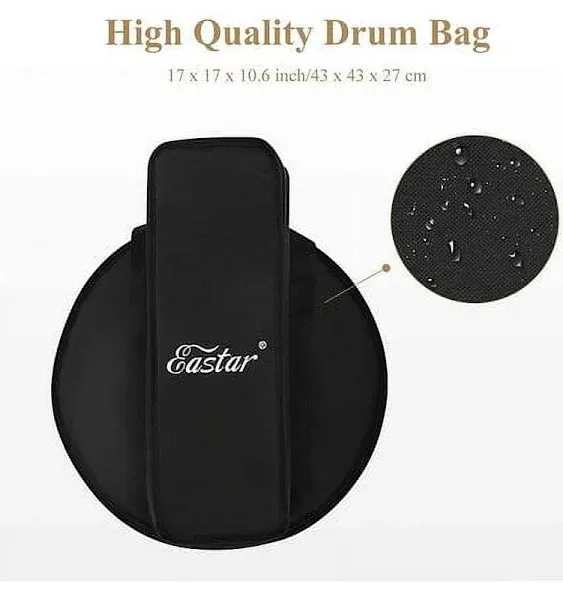 Eastar Snare Drum Set with Mute Practice Pad Student Beginner Kit, Stand, Sticks ...