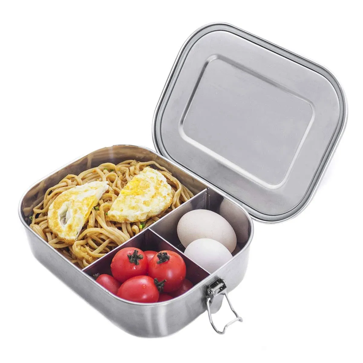 Stainless Steel Bento Box Lunch Containers For Adults Leakproof 3 Compartment Me