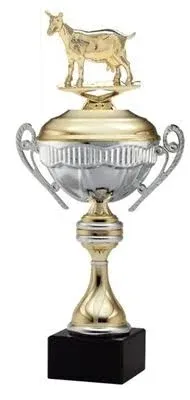 Alexis Premium Metal Cup Goat Trophy 16 Inches Same Day Awards