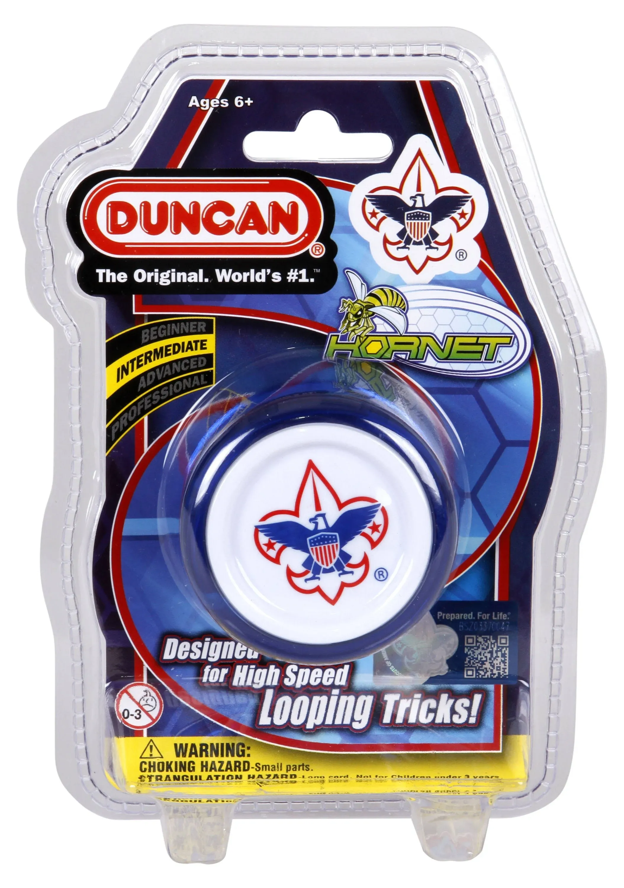 Duncan Toys Hornet Pro Looping Yo-Yo with String, Ball Bearing Blue/White