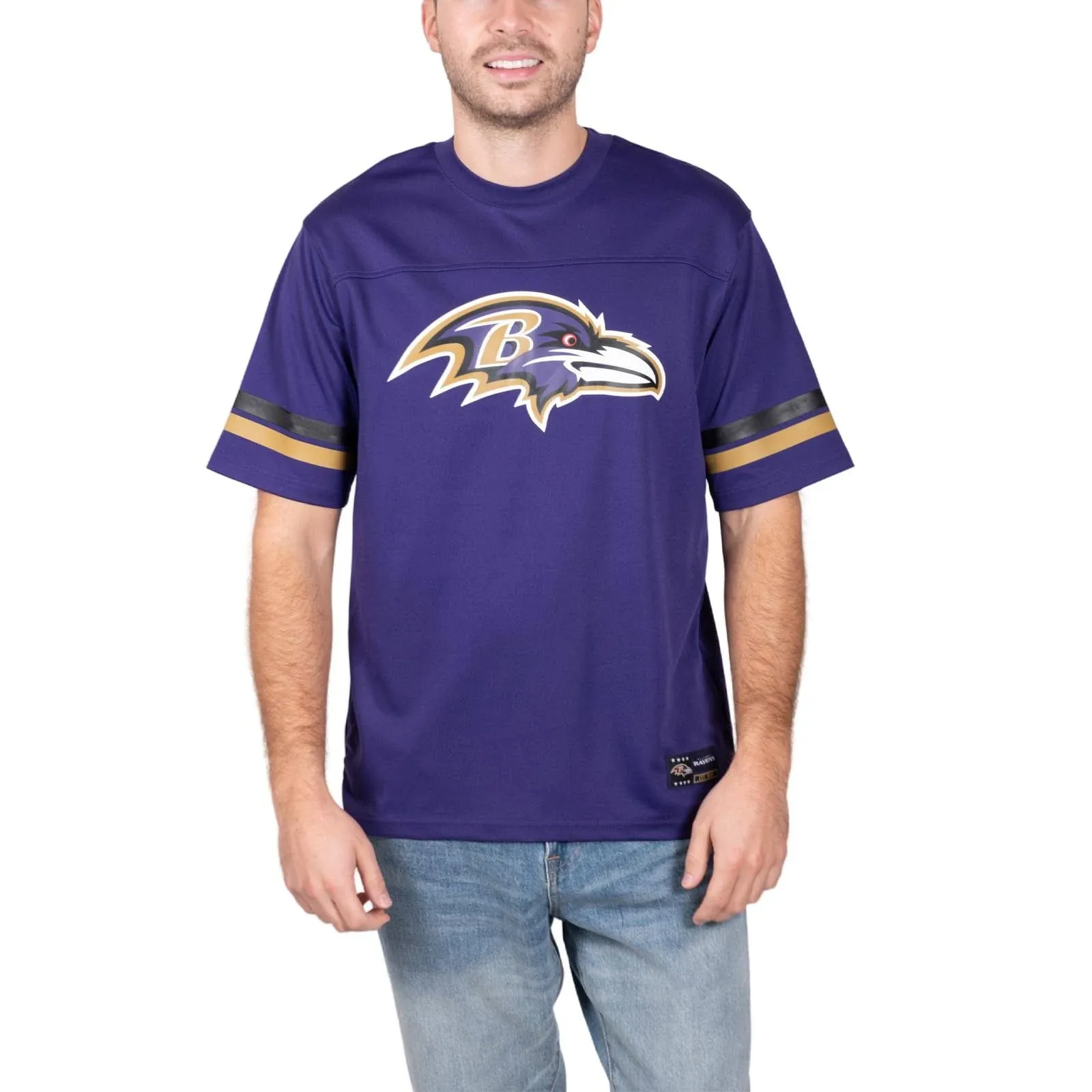 Fanatics Men's Baltimore Ravens Jersey Tackle V-Neck T-Shirt