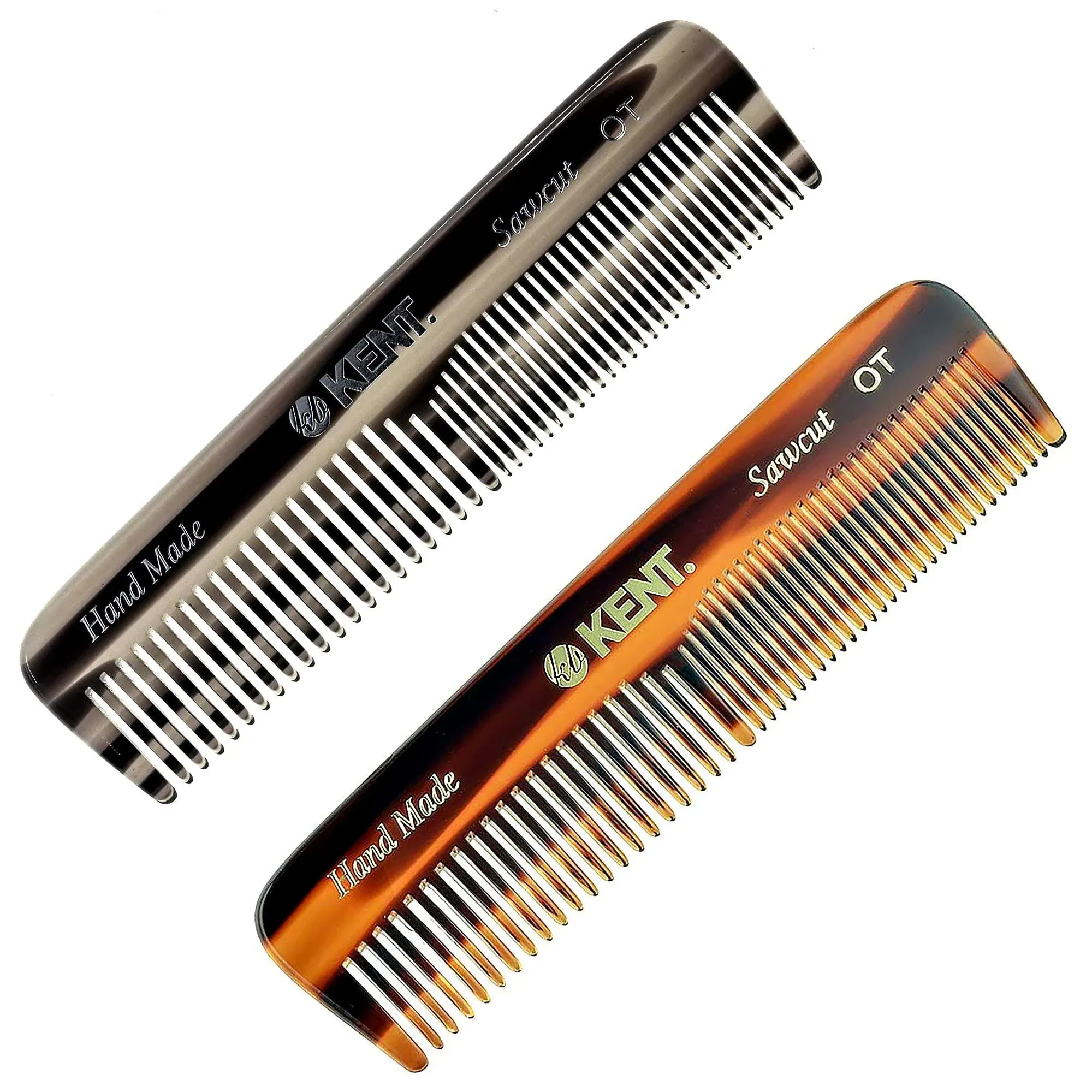 Kent OT 4.5 inch Small Men Hand-Made Pocket Comb Coarse / Fine. Sawcut - Bundle