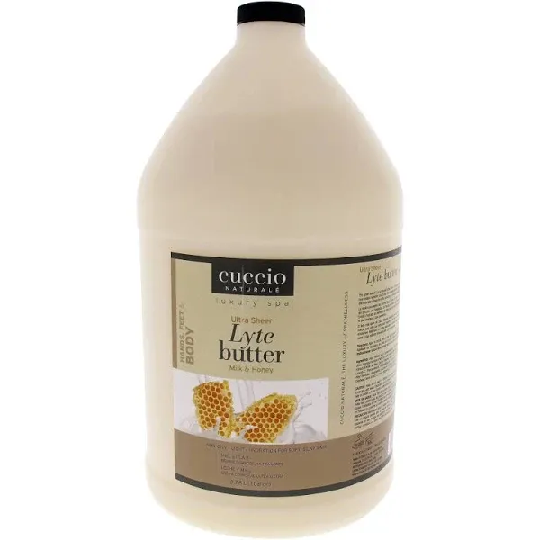 Cuccio Naturale Lyte Ultra-Sheer Body Butter - Honey & Soy Milk / 1 Gallon