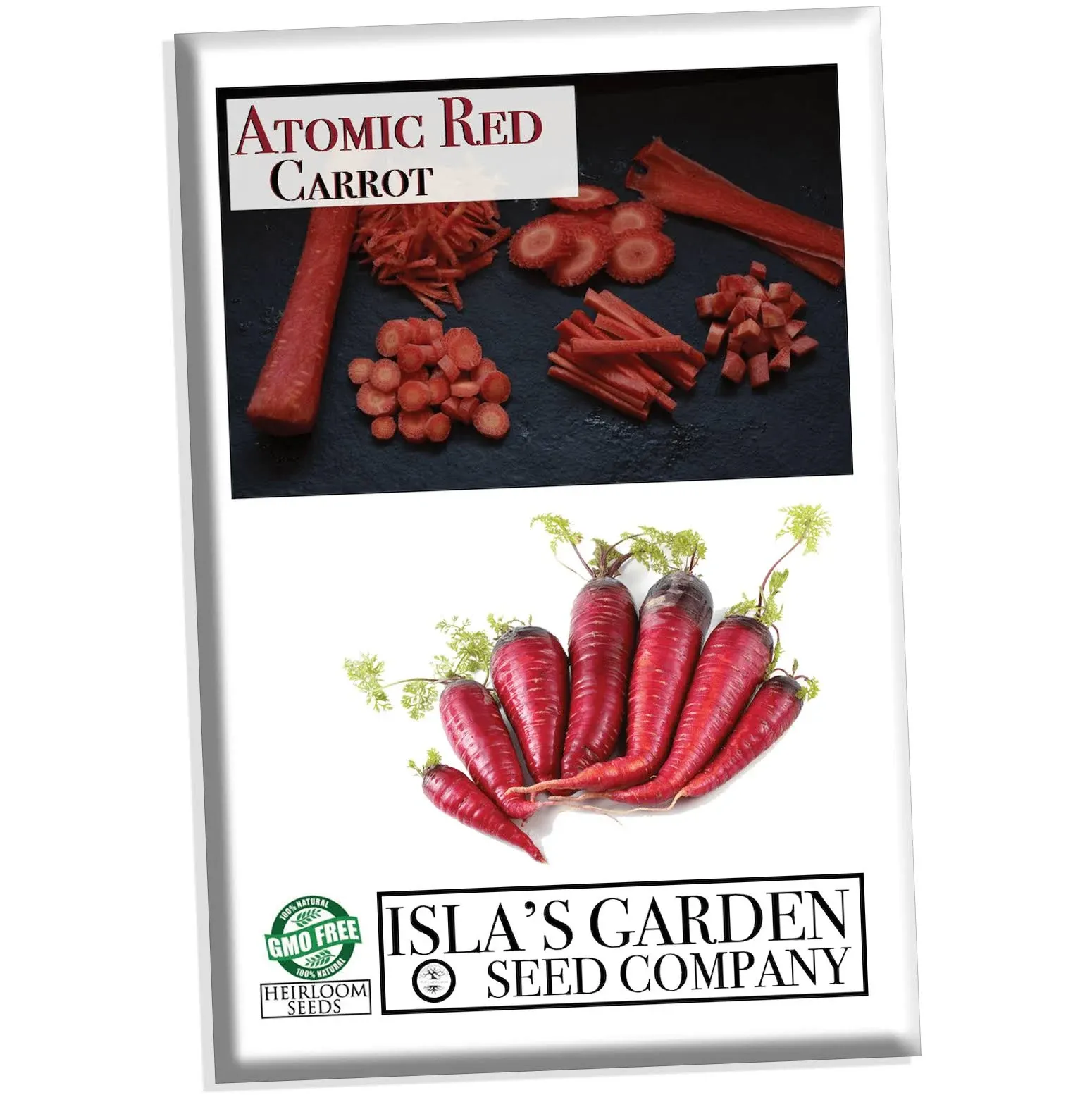 "Atomic Red Carrot Seeds for Planting, 250+ Heirloom Seeds Per Packet, (Isla's Garden Seeds), Non GMO Seeds, Botanical Name: Daucus Carrota, Great Home Garden Gift"