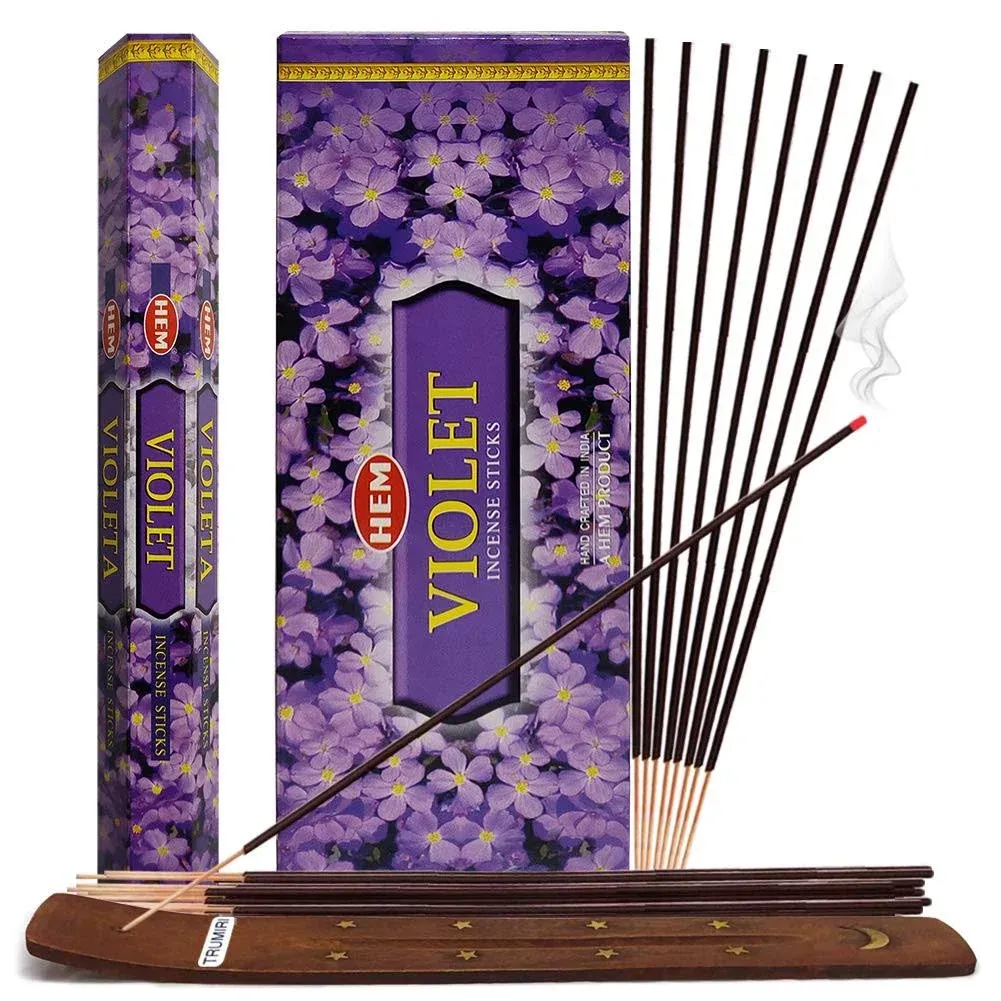 Violet Incense Sticks And Incense Stick Holder Bundle Insence Insense Hem Incense Sticks