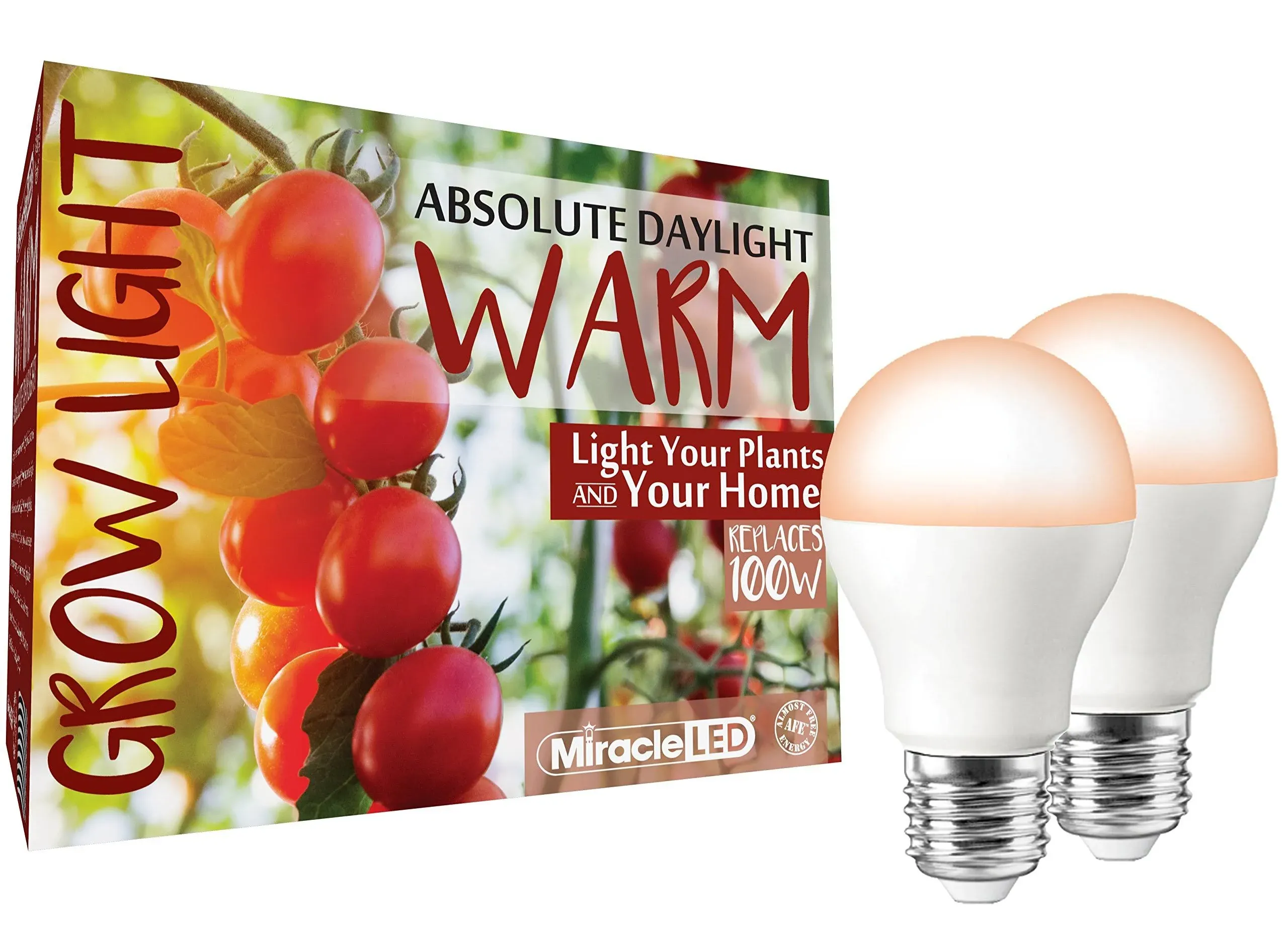 MiracleLED 604593 (2-Pack) Warm Grow Light, Soft Daylight