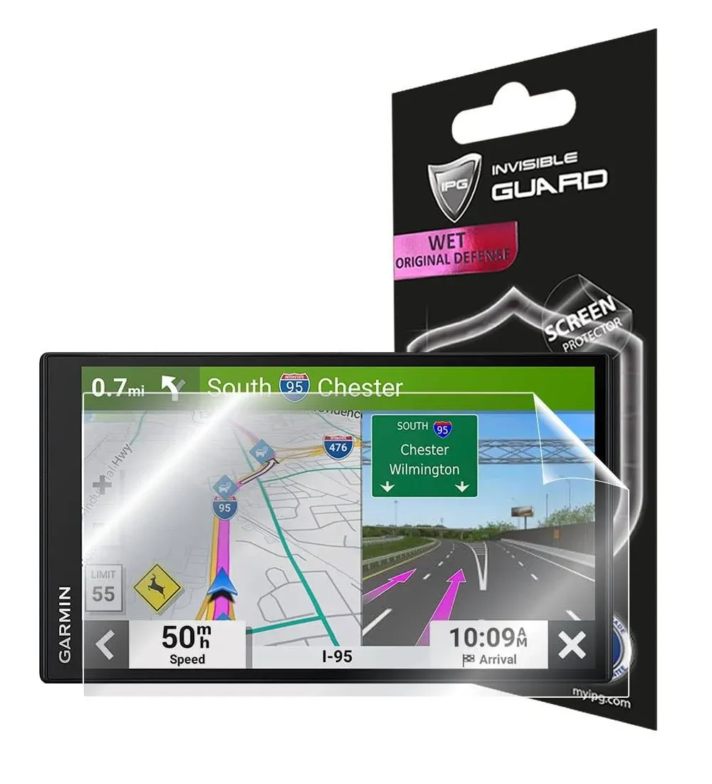 IPG For Garmin DriveSmart 66, 6-inch Car GPS Navigator Screen Protector Invisible Ultra HD Clear Film Anti Scratch Skin Guard - Smooth/Self-Healing/Bubble -Free for DriveSmart 66