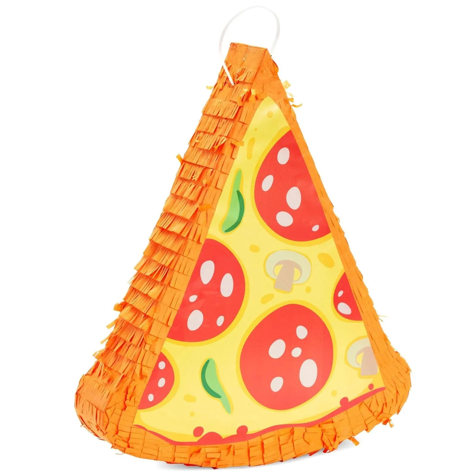 Small Pizza Pinata for Party Decorations, Birthday, 16.5 x 13.5 x 3 Inches