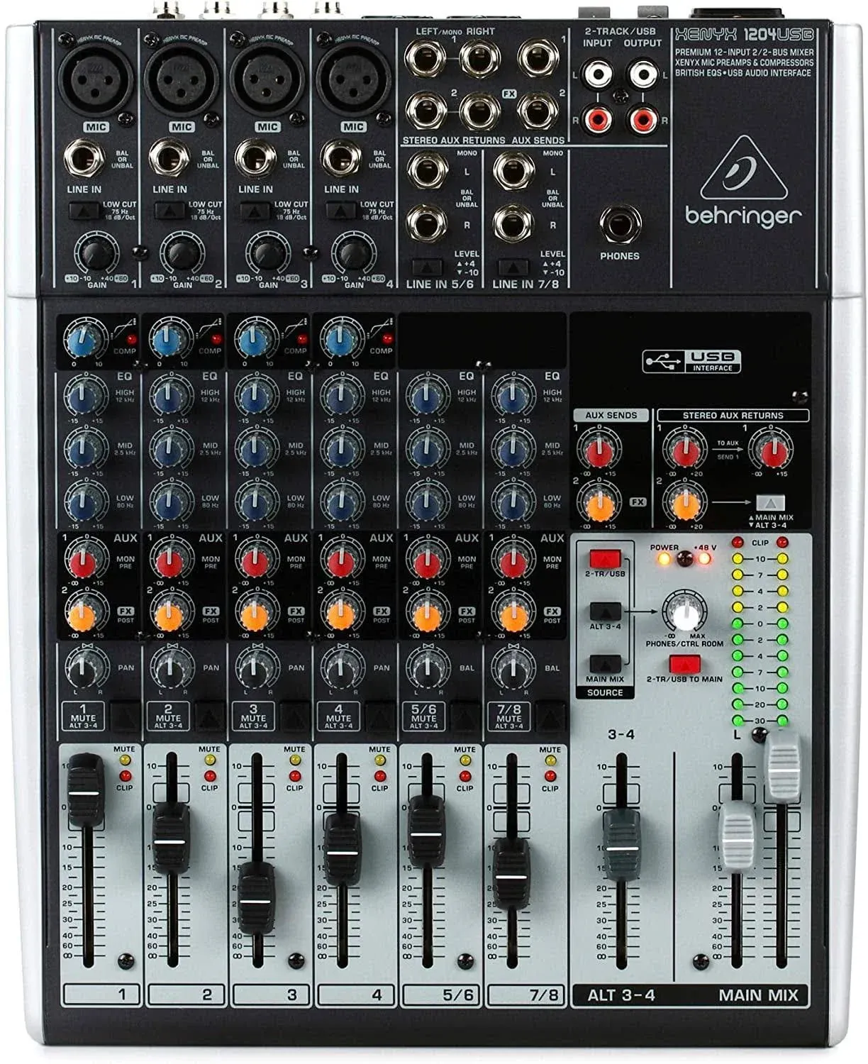 Behringer XENYX X1204USB 8 Channel Analog Mixer