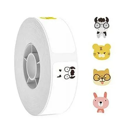 NIIMBOT Label Maker Paper (0.47" x 1.57") Printer Sticker with Self-Adhesive for D11/D110/D101 Label Maker,1 Roll of 160 (Animal)