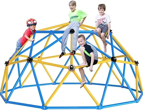 Zupapa Experience Ultimate Fun with The 2024 Upgraded Decagonal Geo Dome Climber - Supports 1000LBS and Easy Assembly for Kids (Blue, 6FT)