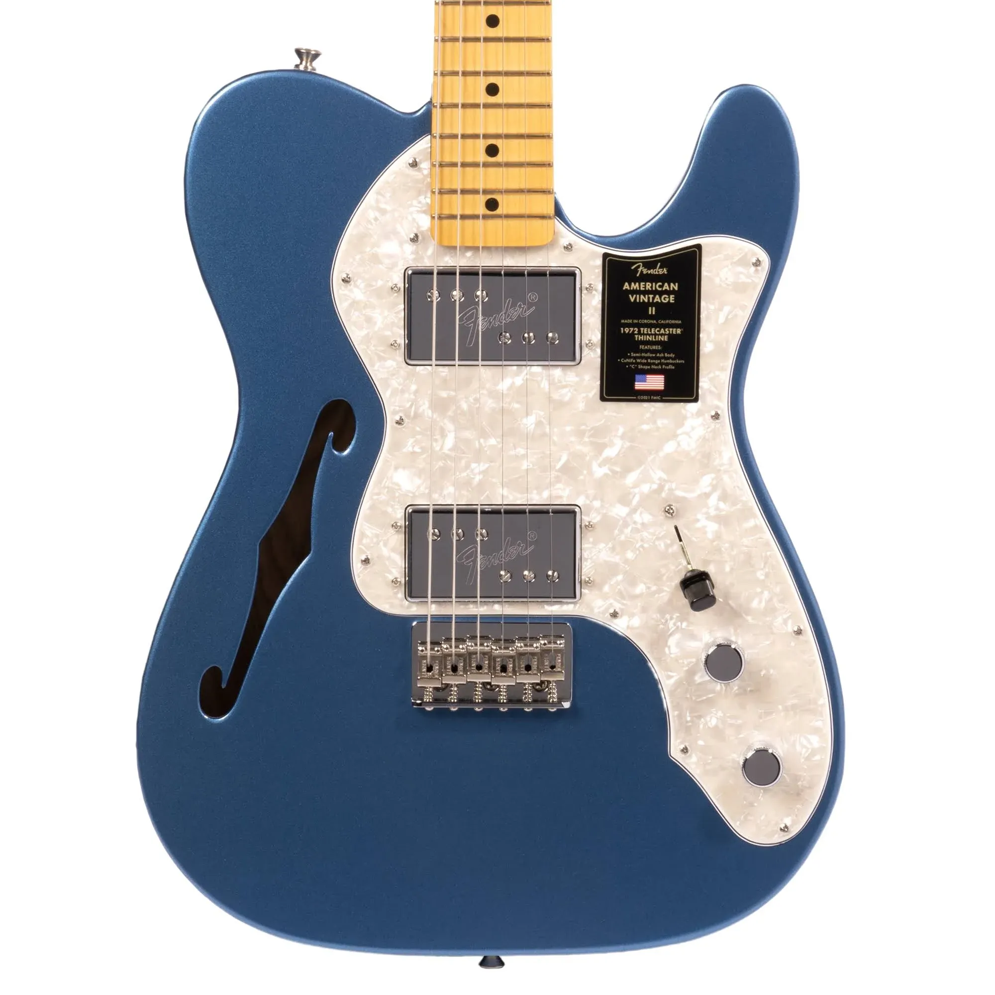 Fender American Vintage II 1972 Telecaster Thinline - Lake Placid Blue