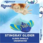 AQUA Stingray Underwater Glider, Swimming Pool Toy, Self-Propelled, Adjustable Fins, Travels up to 60 Feet, Dive and Retrieve Pool Toy