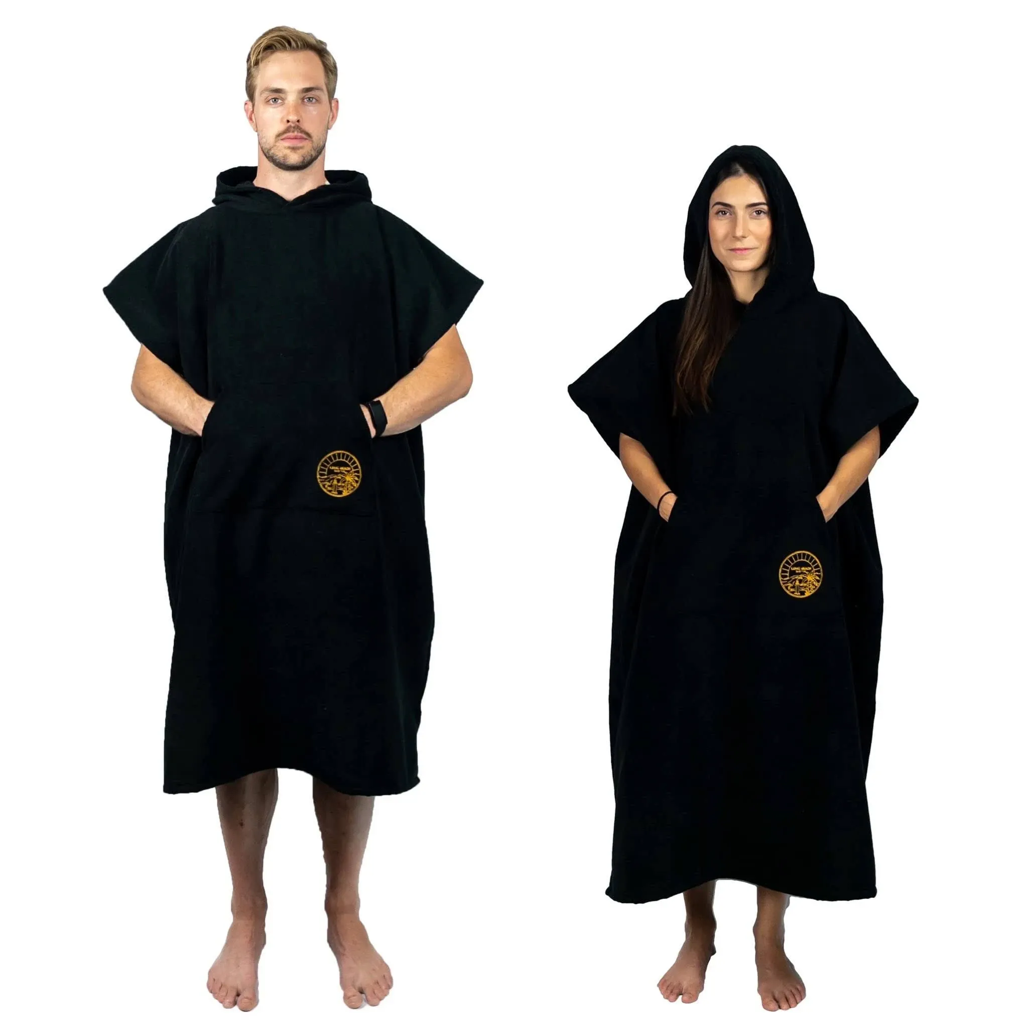 Long Beach SURF CO Surf Poncho Men | Surf Poncho Women | Wetsuit Changing Poncho Towel Hoodie with Pocket | Changing Towel | Hooded Beach Towel Poncho | Quick Dry Towel | Surfing Accessories