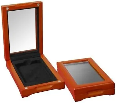 Acrylic Glass-top Wood Display Box for Graded Certified Coins