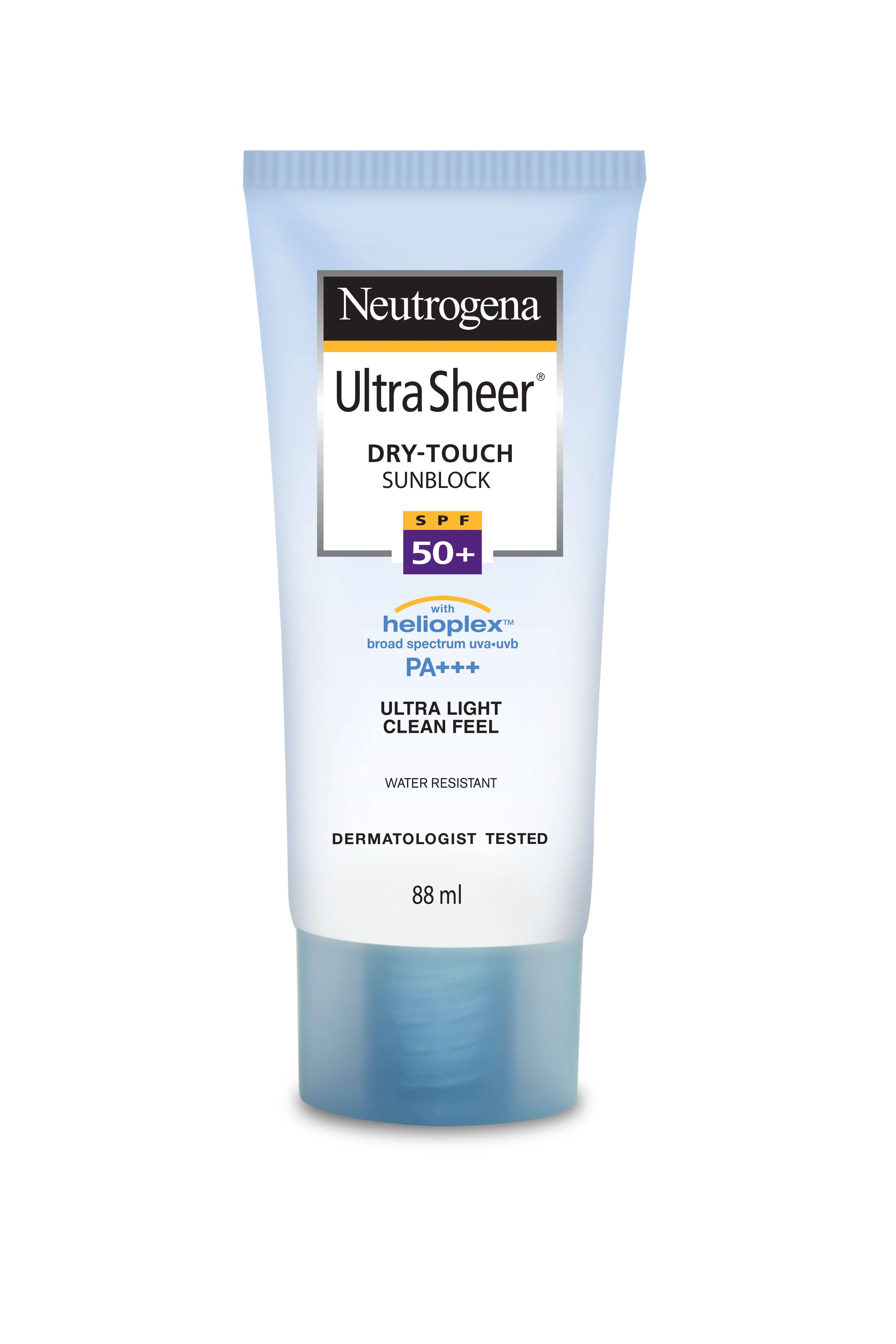 Neutrogena Ultra sheer Sunscreen, SPF 50+, Ultra light, for oily and dry skin, 88 ml