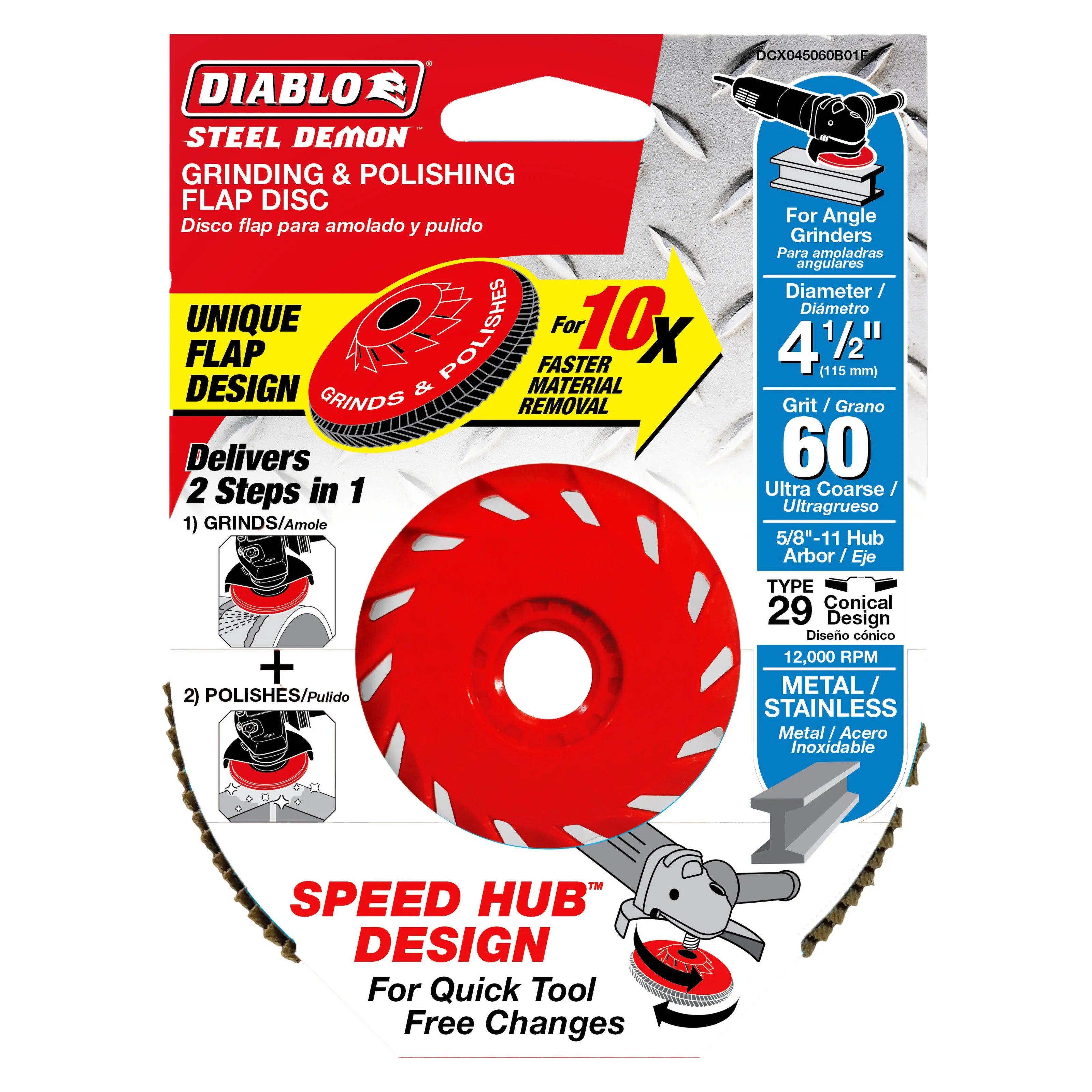 Freud Diablo 4-1/2 in. Flap Discs with Speed Hub