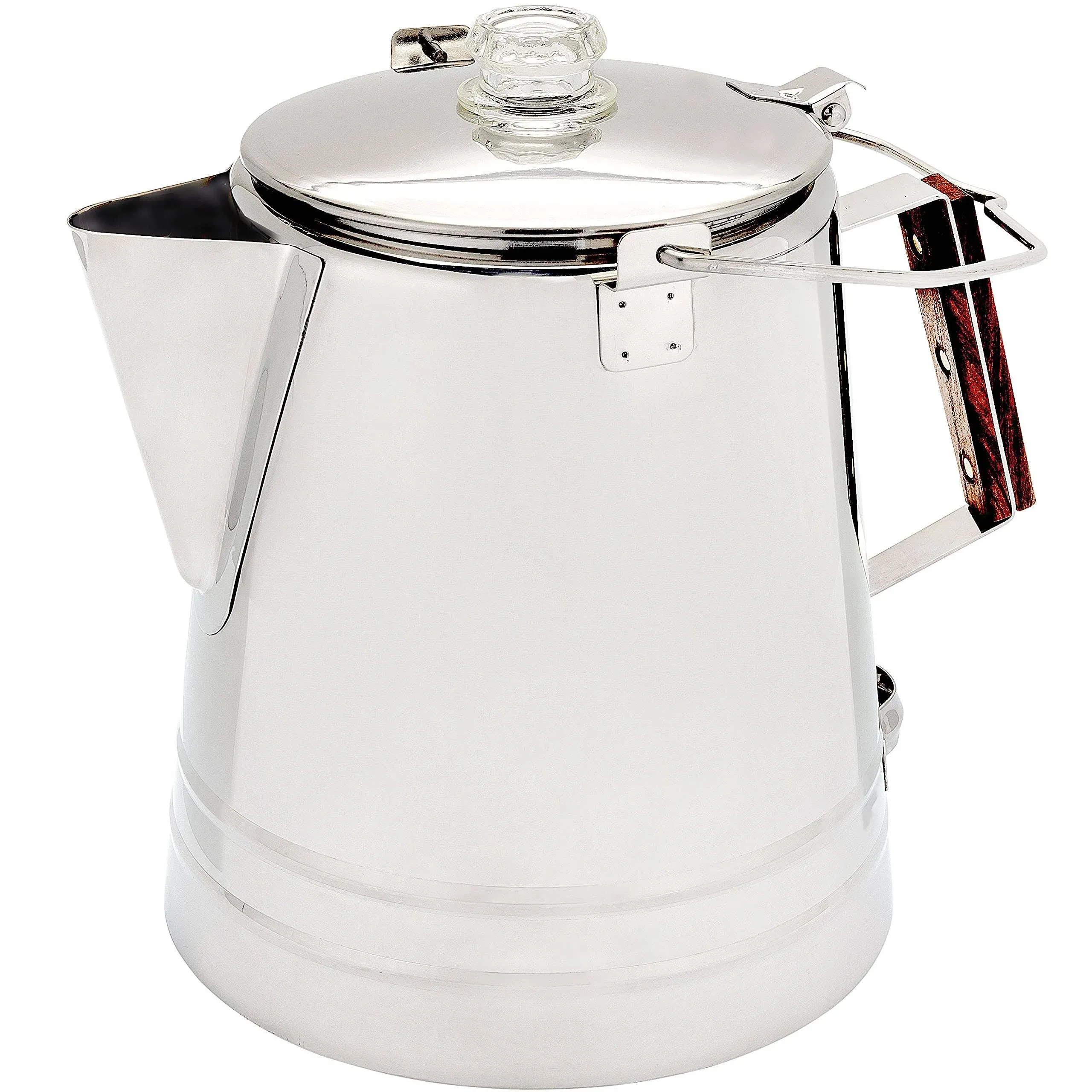 COLETTI Scoutmaster Camp Coffee Pot — Cowboy Coffee Pot, Coffee Percolator Camping – Huge Stainless Steel Coffee Pot – The Ultimate Camping Percolator, NO Aluminum or Plastic [24 Cup]