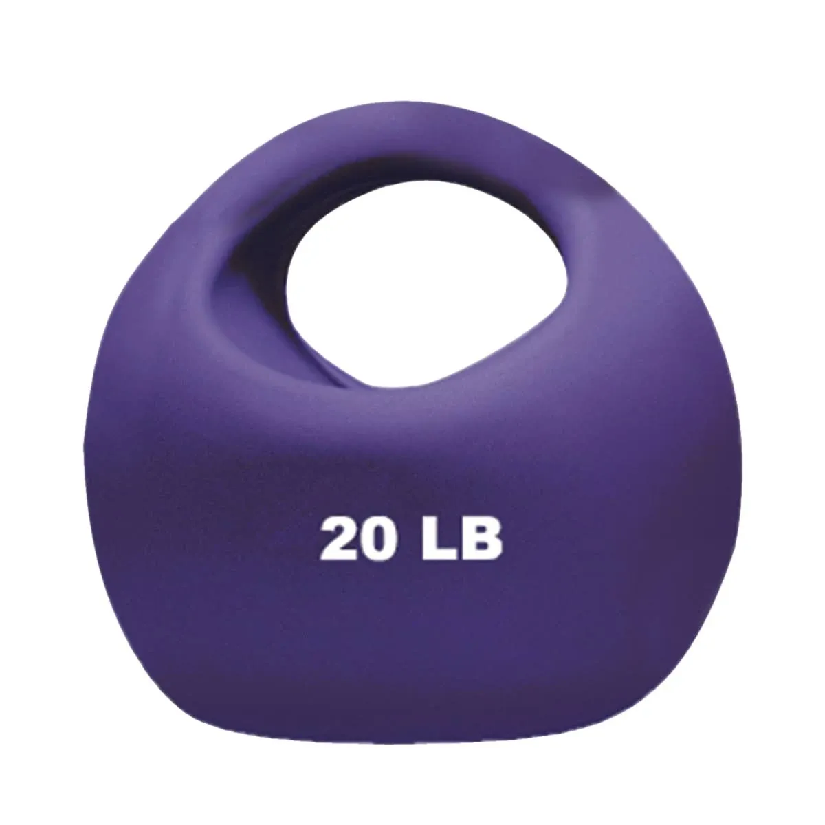 CanDo One Handle Medicine Ball, 20 lbs, Purple