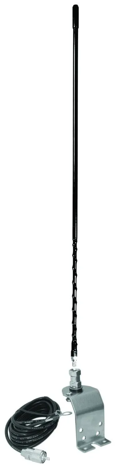 Accessories Unlimited AU420-B Four Foot Under Hood CB Antenna Kit (Black)