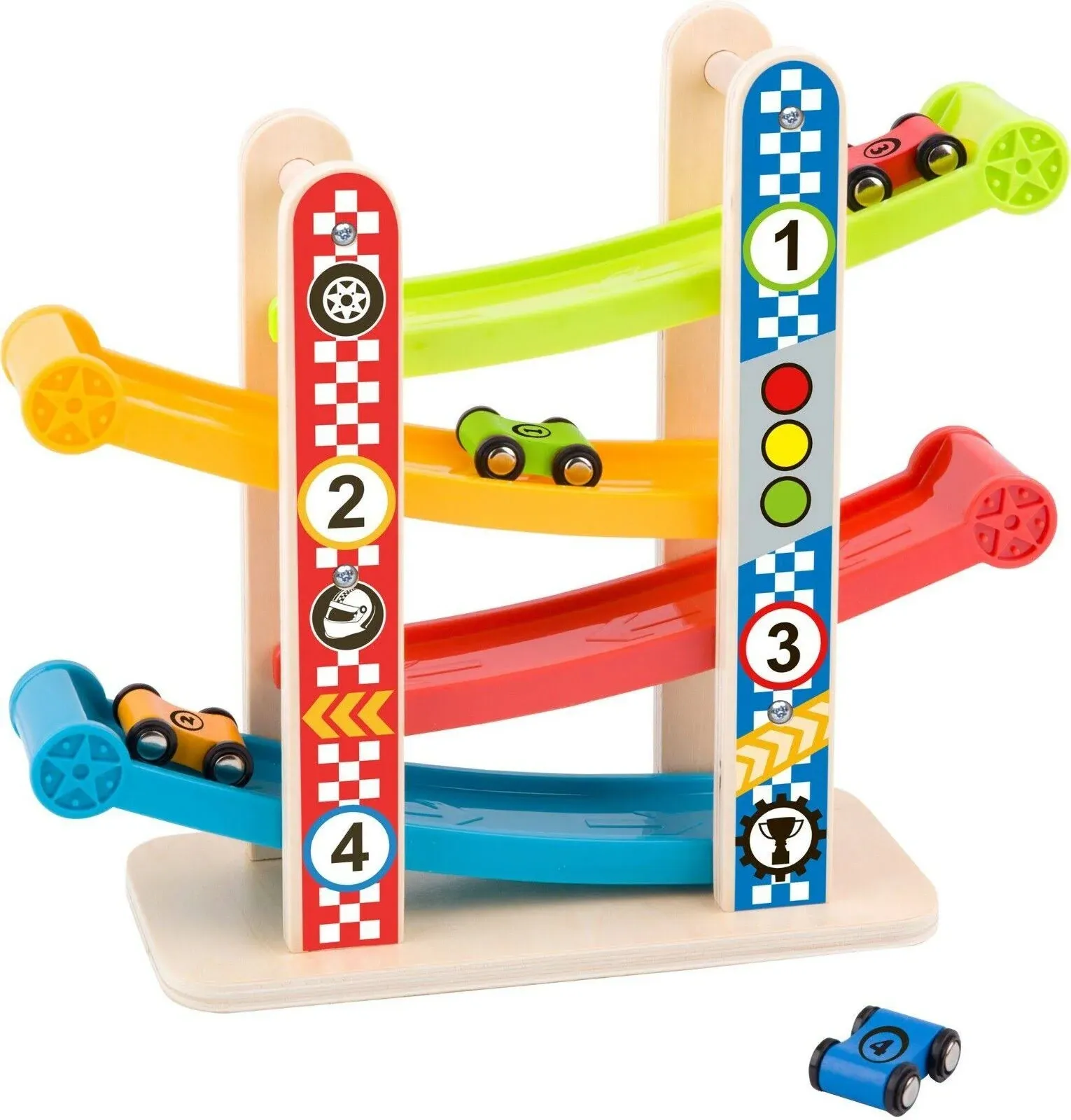 TOOKYLAND Toy Car Ramp Racer - 8pcs - Gravity Race Track Play Set; 18 Months+  | eBay