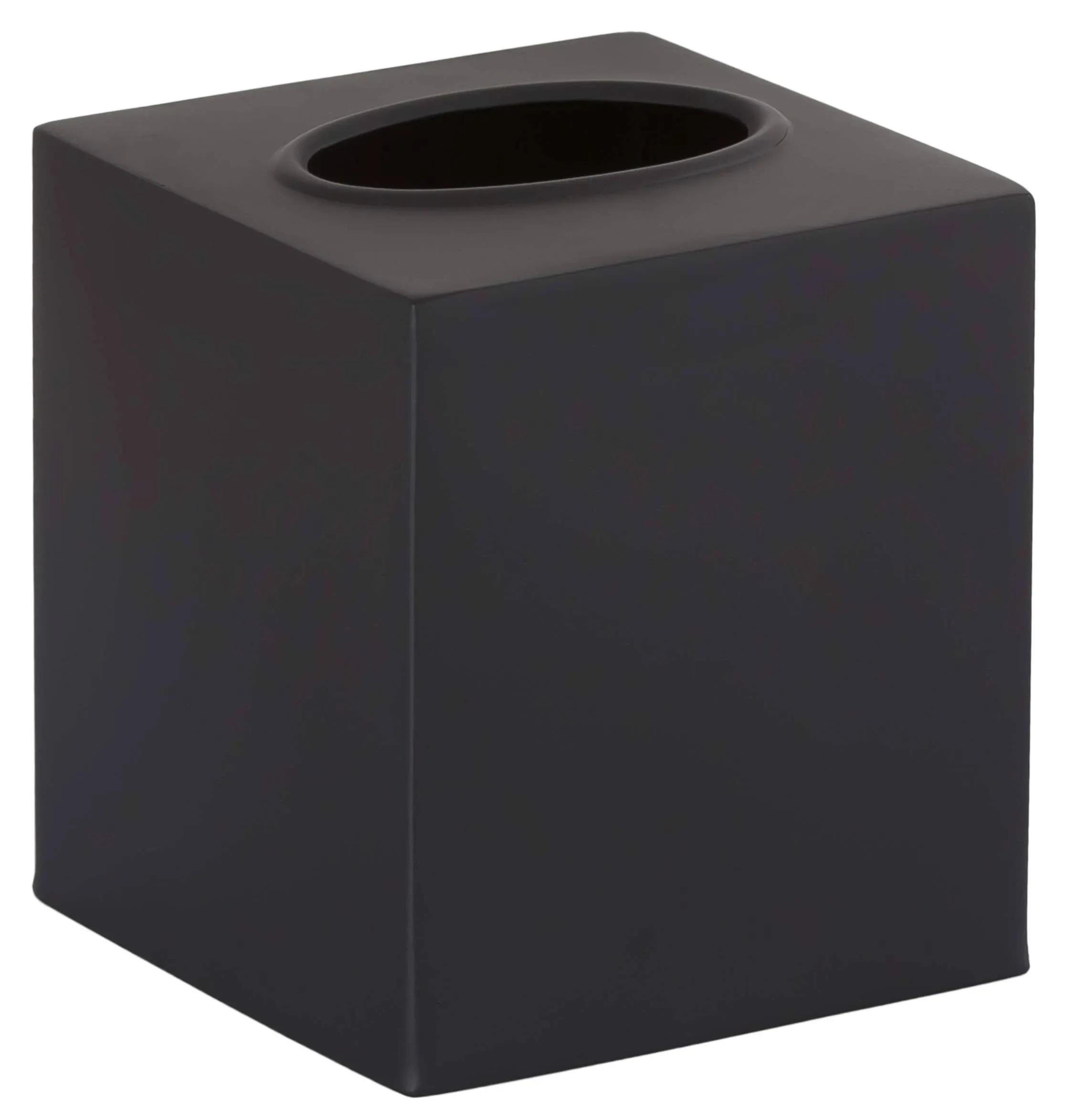 Heavyweight Brass, Matte Black Finish, Boutique Tissue Box Cover, 4.75 Inches by 5.5 Inches