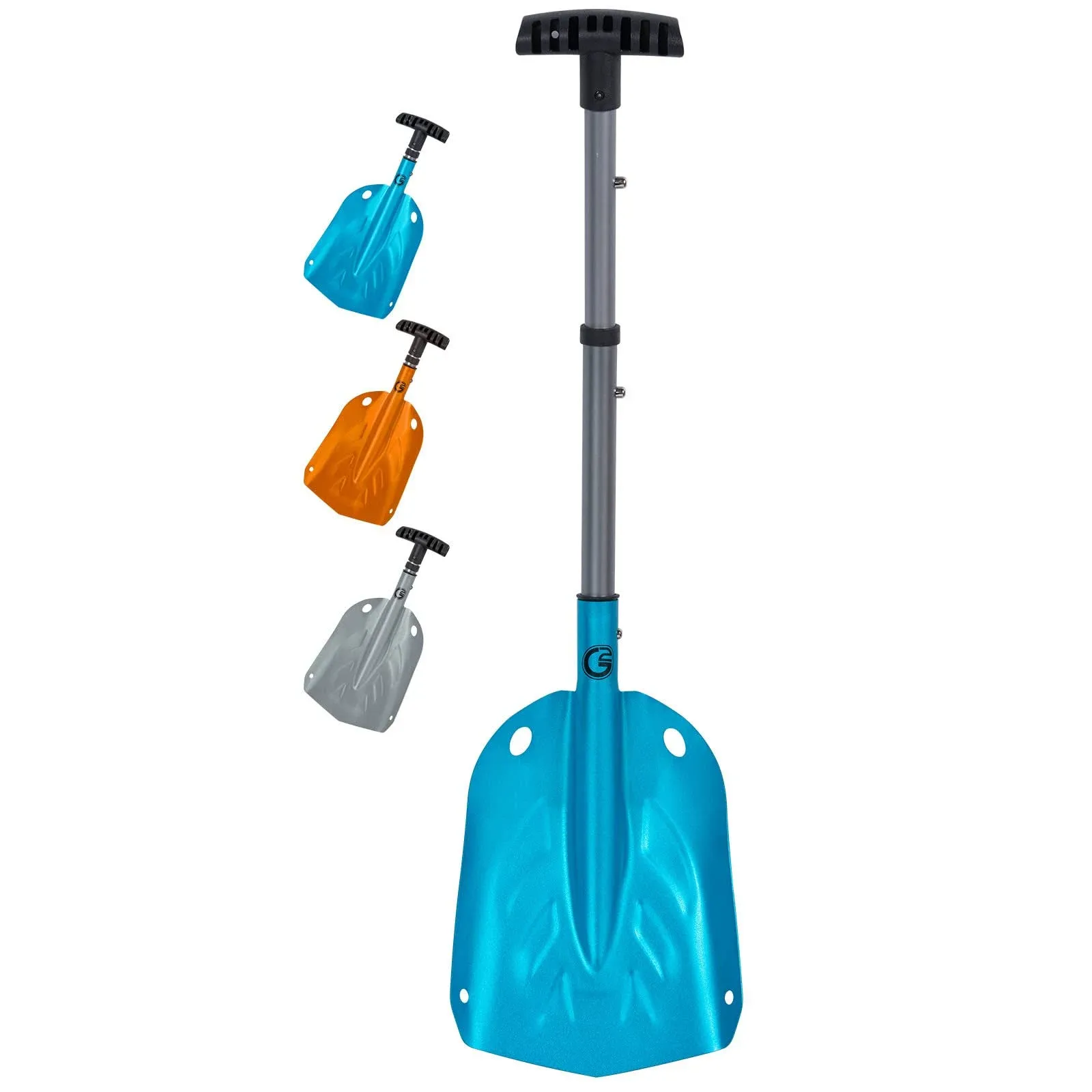 G2 Backcountry Lightweight Telescopic Avalanche Snow Shovel, Storage Down to 13 inch, Durable Aluminum Alloy Material, ABS Anti-Slip Proof Handle, Compact Storage Size (Blue)