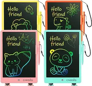 CARRVAS LCD Writing Tablet 4 Pack 10 inch Colorful Doodle Board Drawing Pad for ...