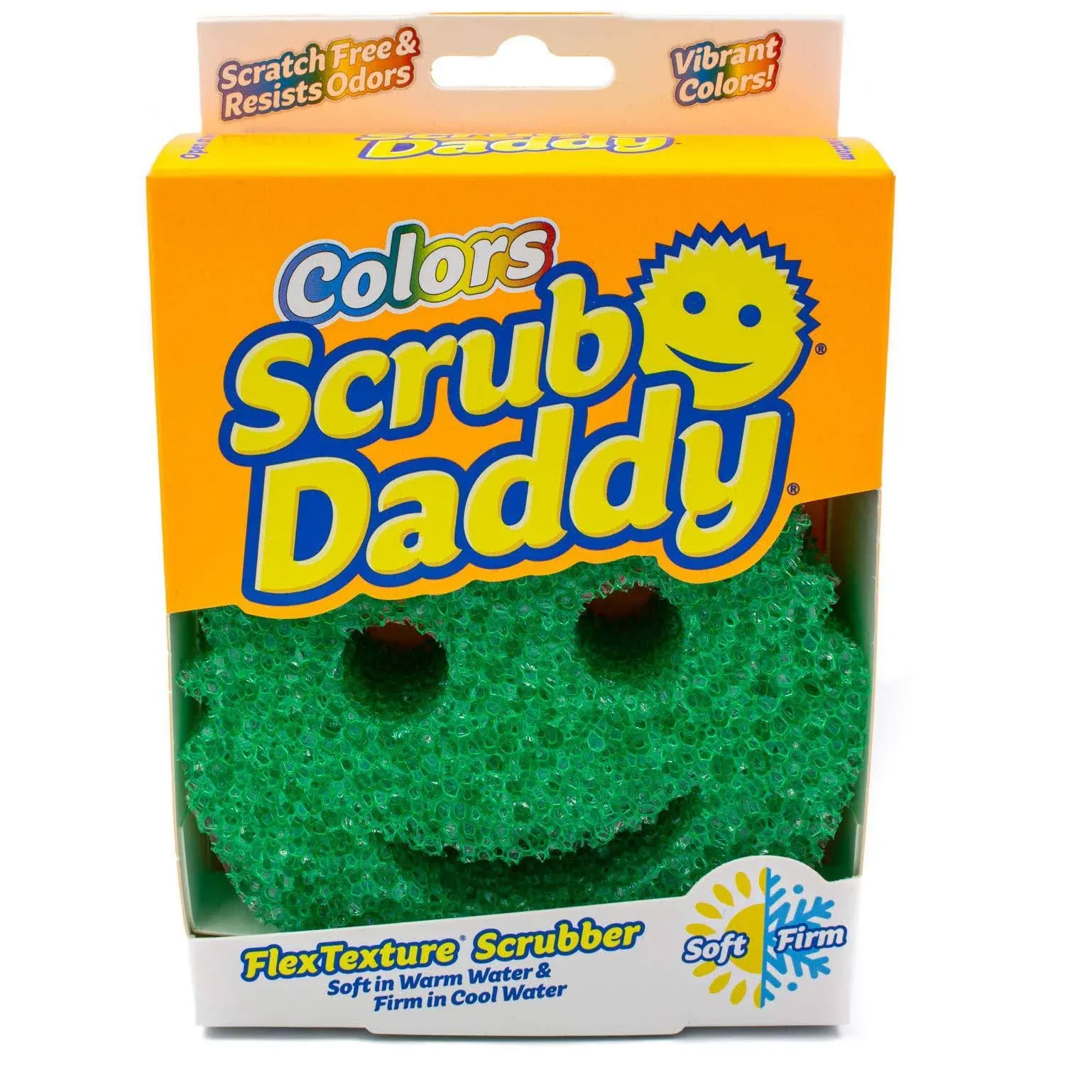 Scrub Daddy Original Scratch Free FlexTexture Scrubbing Sponge, Yellow