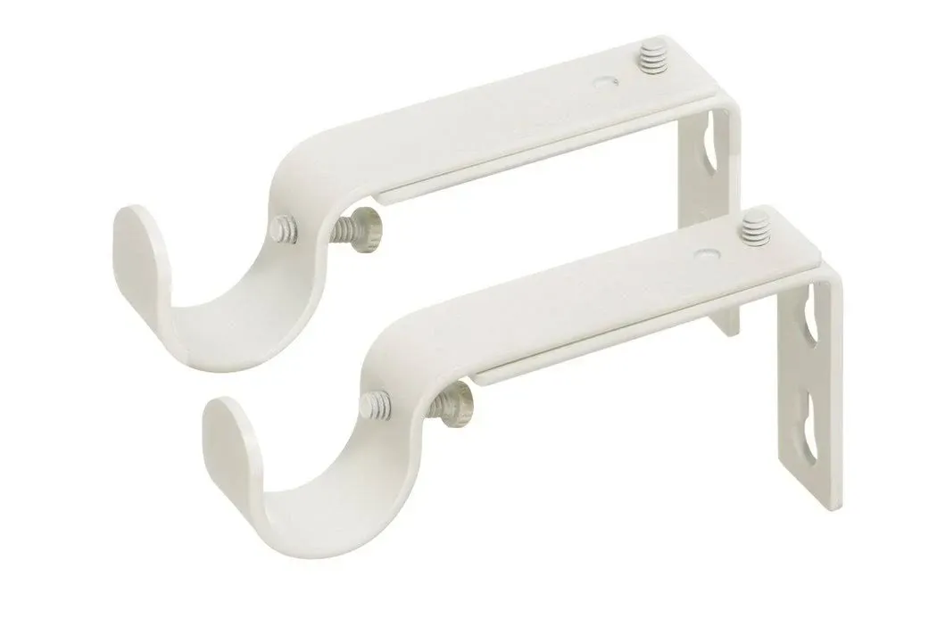 Ivilon Adjustable Brackets for Curtain Rods - for 7/8 or 1 inch rods. Set of 2 ...