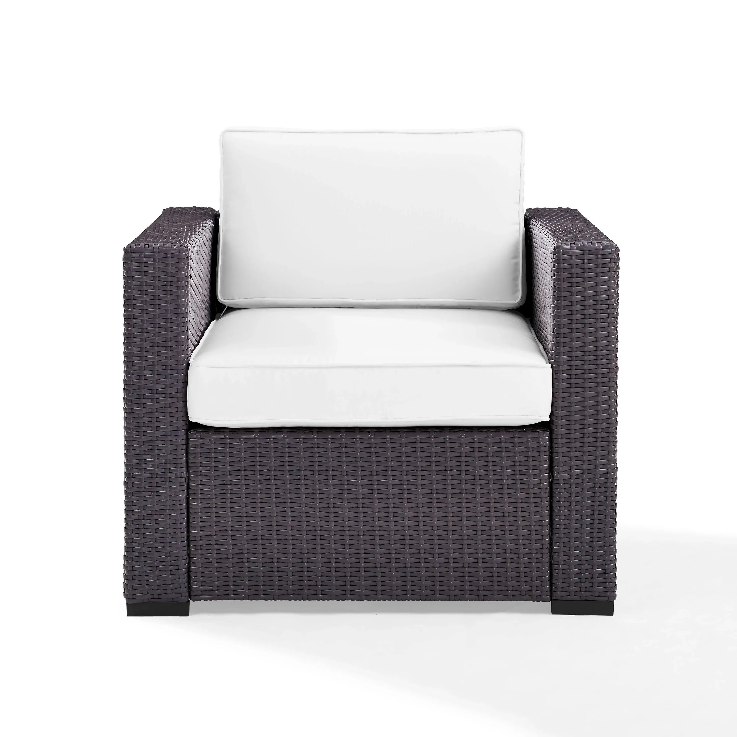 Crosley Biscayne Armchair with White Cushions