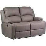 58" Wall Hugger Reclining RV Theater Seats | Double Recliner RV Sofa | RV Couch | Wall Hugger Recliner | RV Theater Seating | RV Furniture (Powered, Slate)