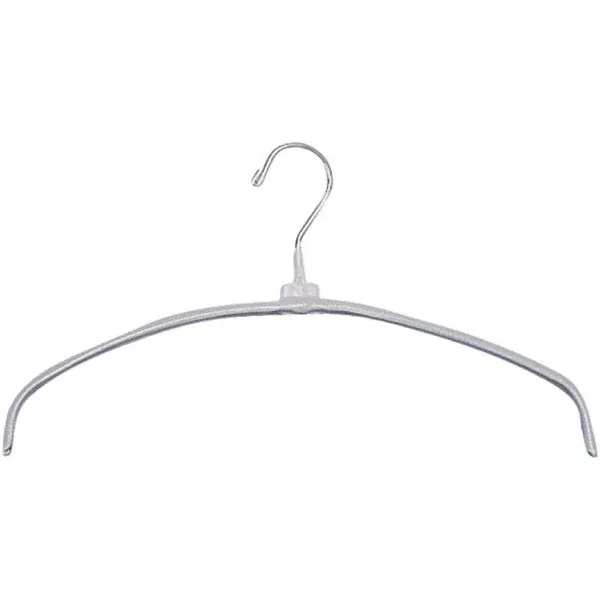 White Metal Non-Slip Rubberized Hangers - 16 inch (Case of 100)