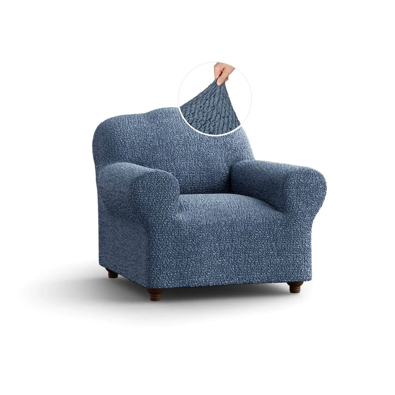 Armchair Slipcover, Mille Righe Collection Blue