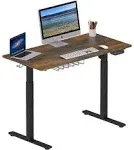 SHW Memory Preset Electric Height Adjustable Standing Desk, 40 x 24 Inches, Oak