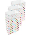 30 Gallon Disposable Trash Cans (3-Pack). Reusable Garbage Polka Dot Pattern