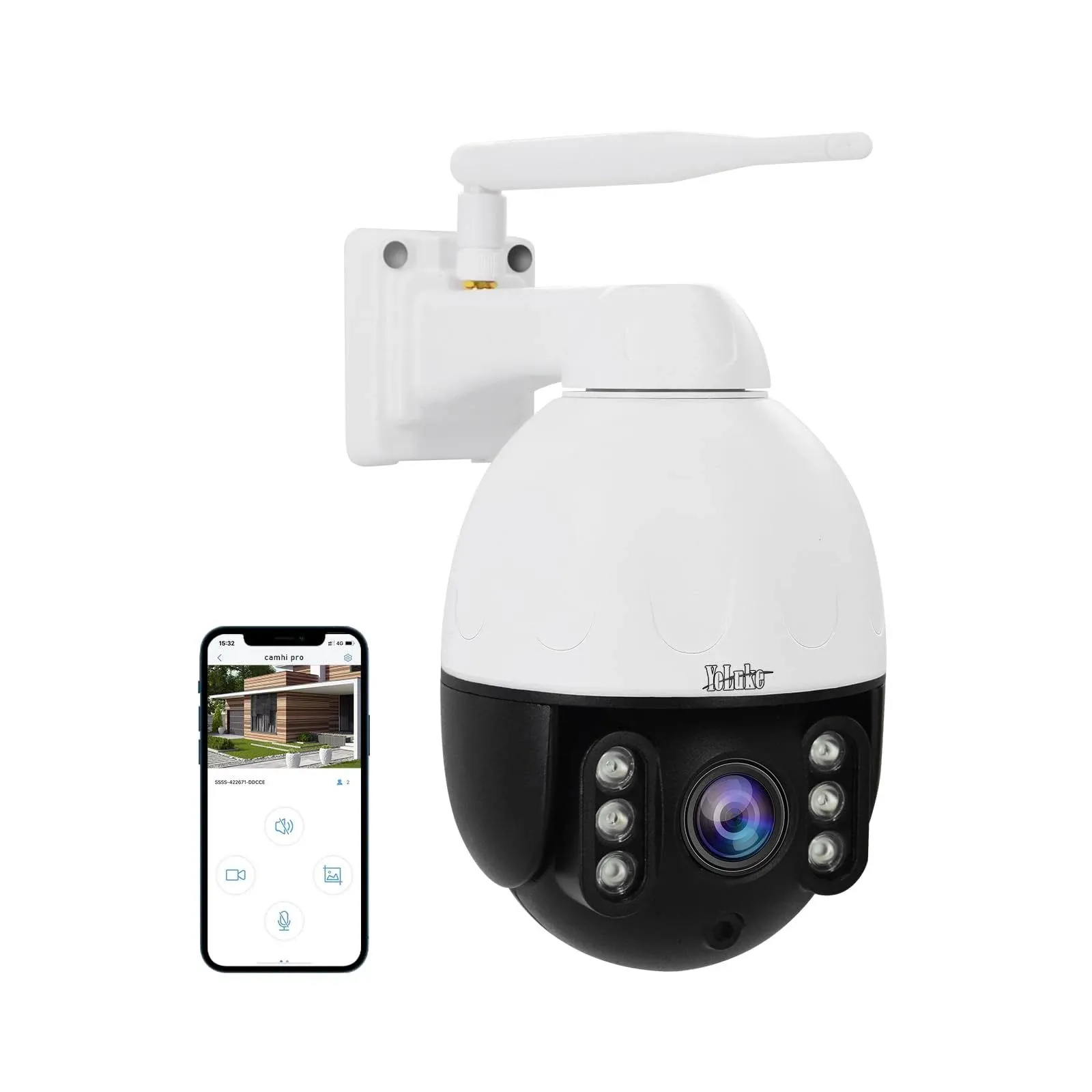 PTZ Camera Outdoor,5MP 5X Optical Zoom WiFi IP Camera with 360° Rotate and 30 Meter View Distance/Human Detection & Auto Tracking/Two Way Audio/IP66 Waterproof/Night Vision