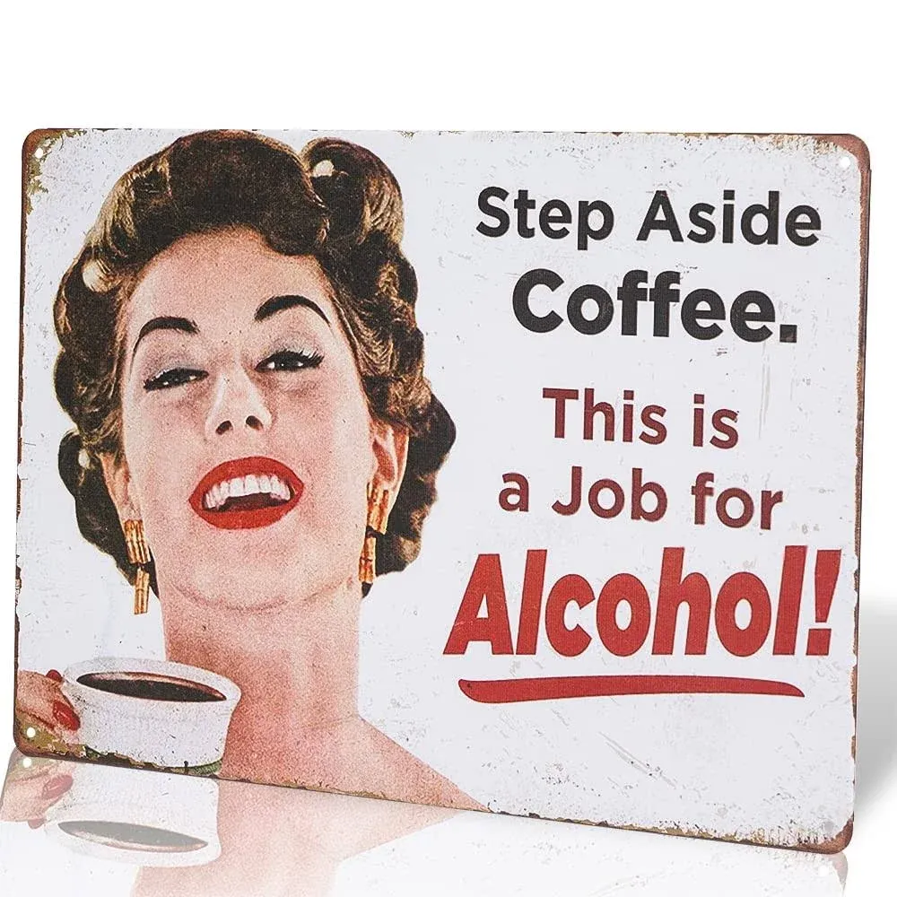 dingleiever- Step Aside Coffee Vintage Retro Tin Sign Funny Humour 50's Girls ...