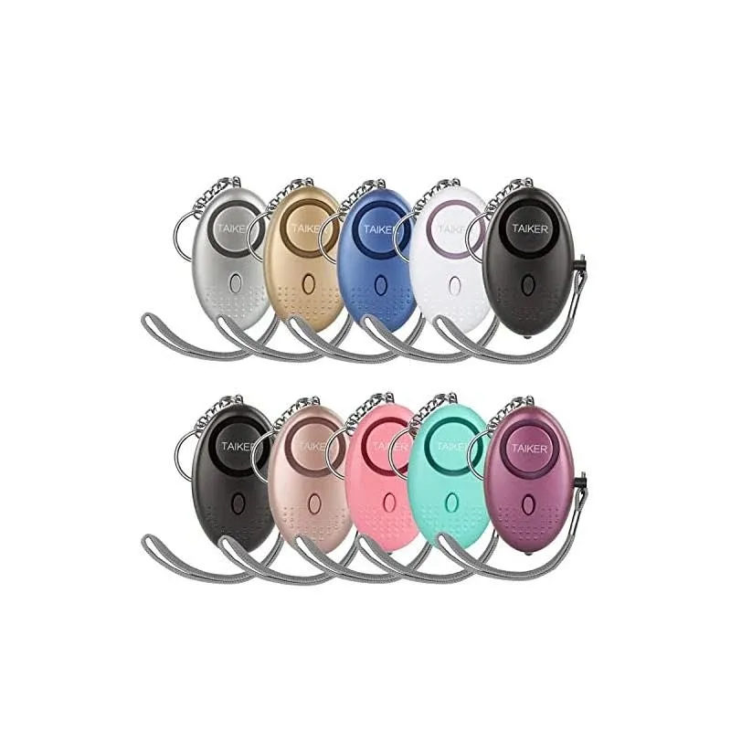 Personal Alarm for Women, 10 Packs 140DB Emergency Self-Defense Security Alarm Keychain with LED Light for Women Kids and Elders (Colorful)