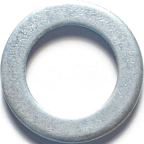 Flat Washer, Fits Bolt Size M14 , Steel Zinc Plated Finish, 8 PK