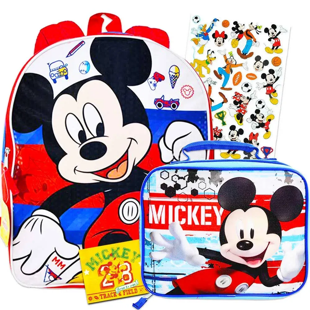 Disney Mickey Mouse Front Body Large 16&#034; School Backpack Carry All Travel Bag 3D